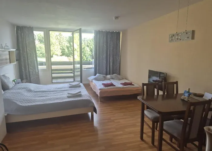 1-zimmer-apartment Mit Balkon, Kostenloser Schwimmbadnutzung Und Blick Ins Gruene アパート